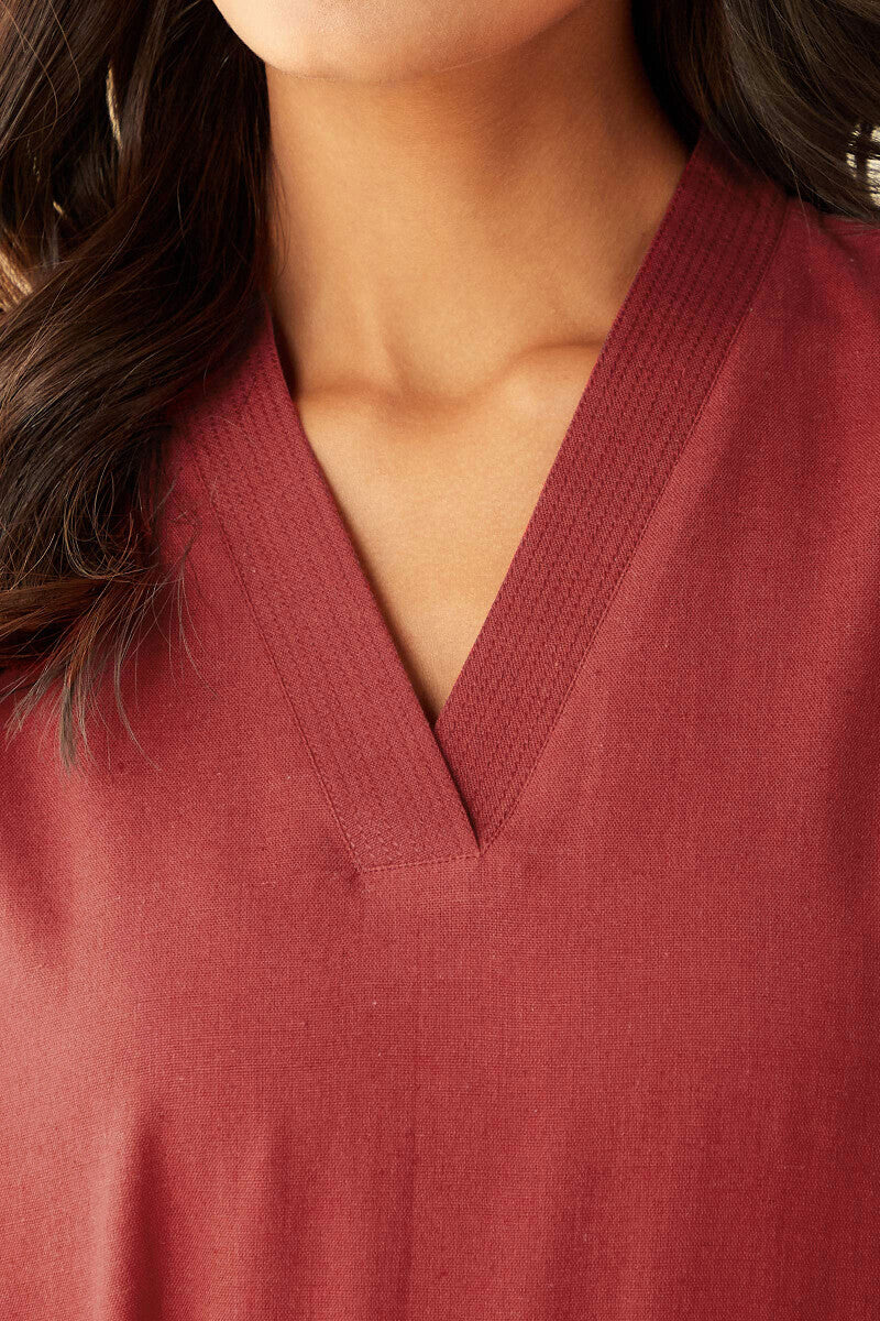 Roza Seher Crimson Red Kurta