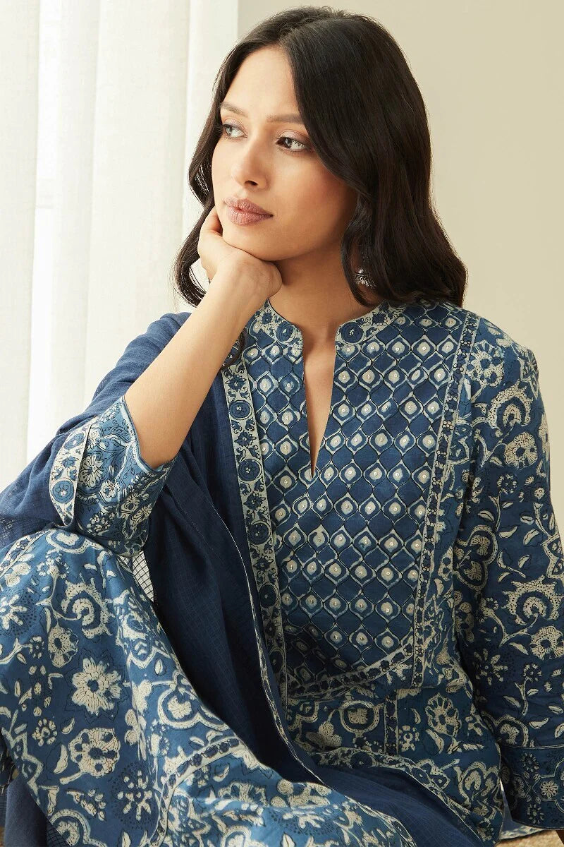Sehra Maiwa Indigo Kurta