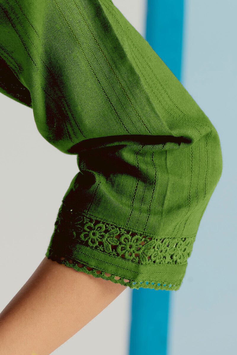 Roza Sehr Leaf Green Kurta