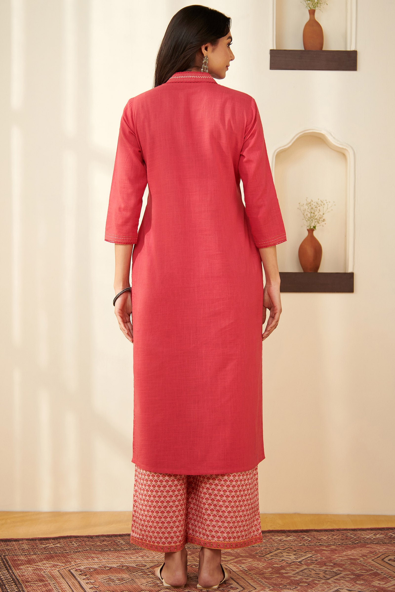 Surplus: Roza Nazm Pink Kurta