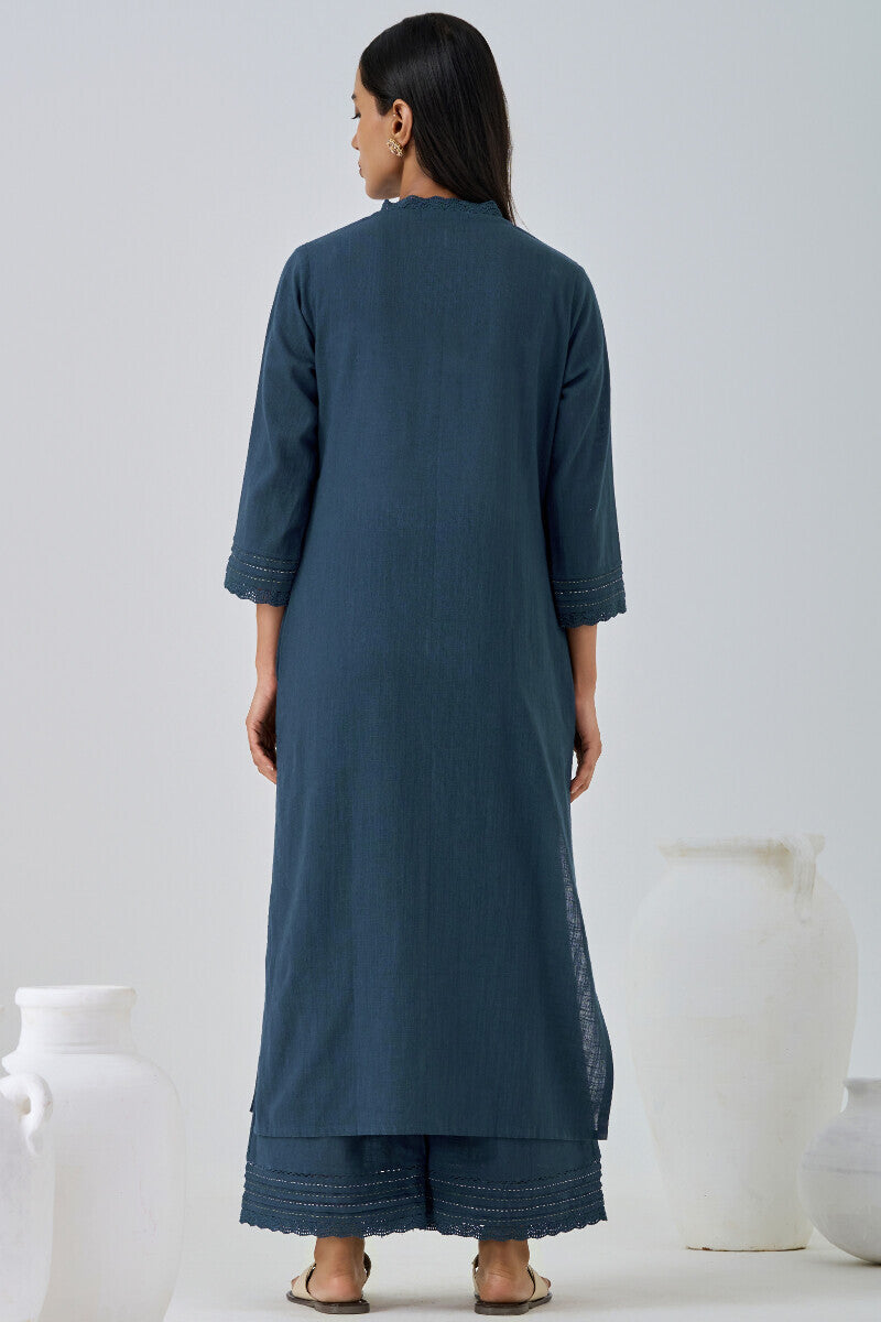 Roza Sehreen Navy Blue Kurta