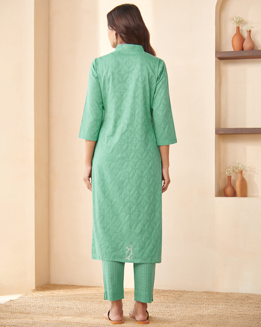 Roza Maryam Sea Green Kurta