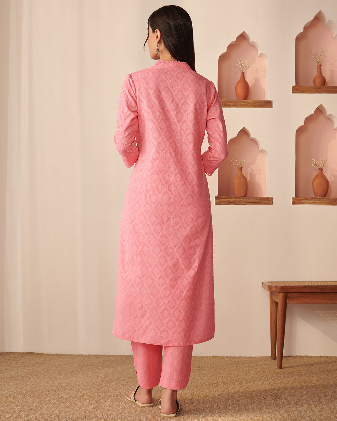 Roza Naimat Strawberry Pink Kurta