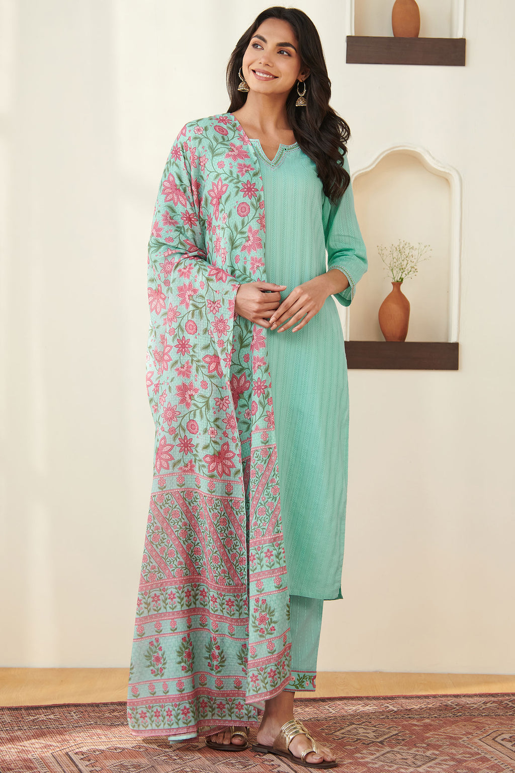 Roza Mehar Blue Kurta