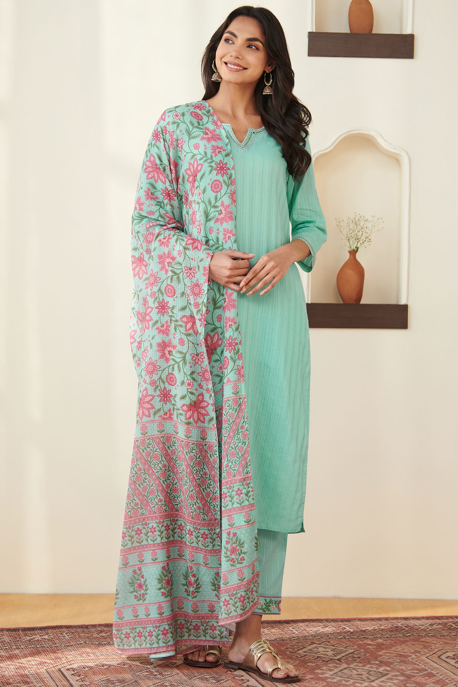 Roza Mehar Blue Kurta