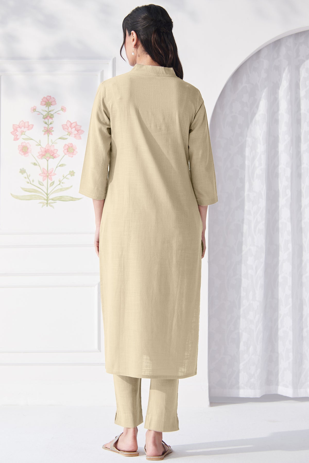 Roza Gulbahar Beige Kurta