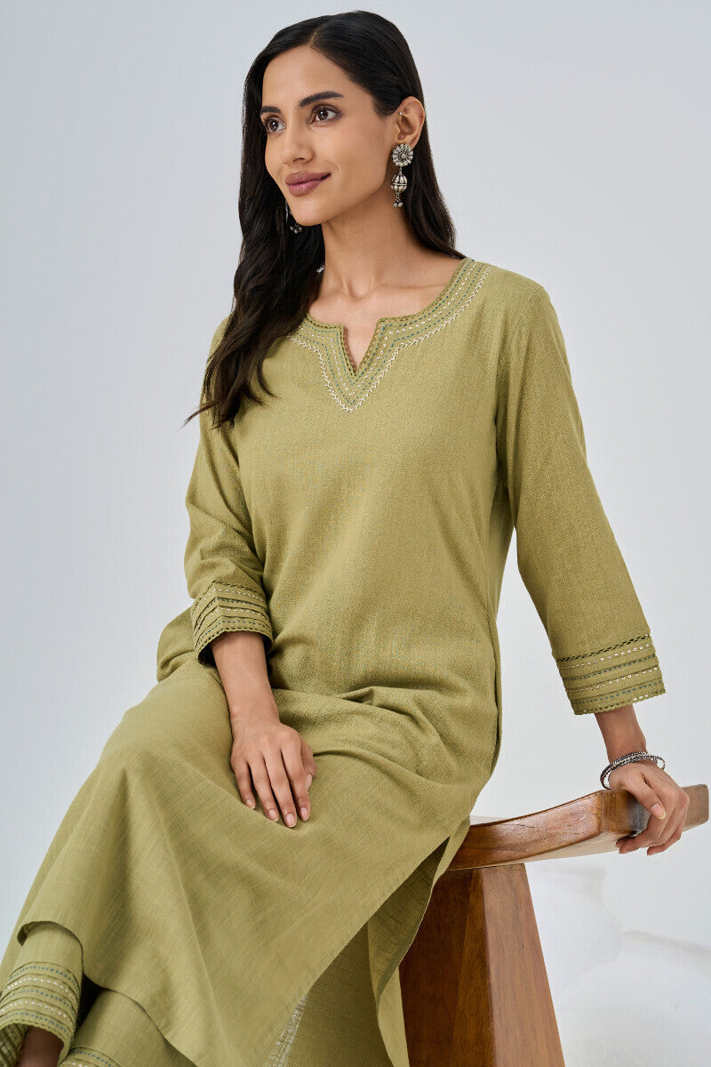 Roza Seerat Sage Green Kurta