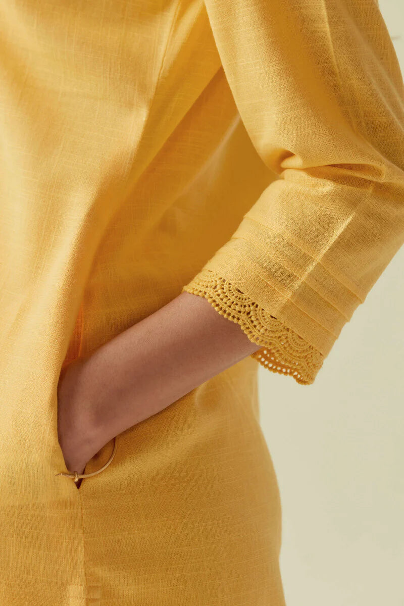 Surplus: Roza Sehreen Lemon Yellow Kurta
