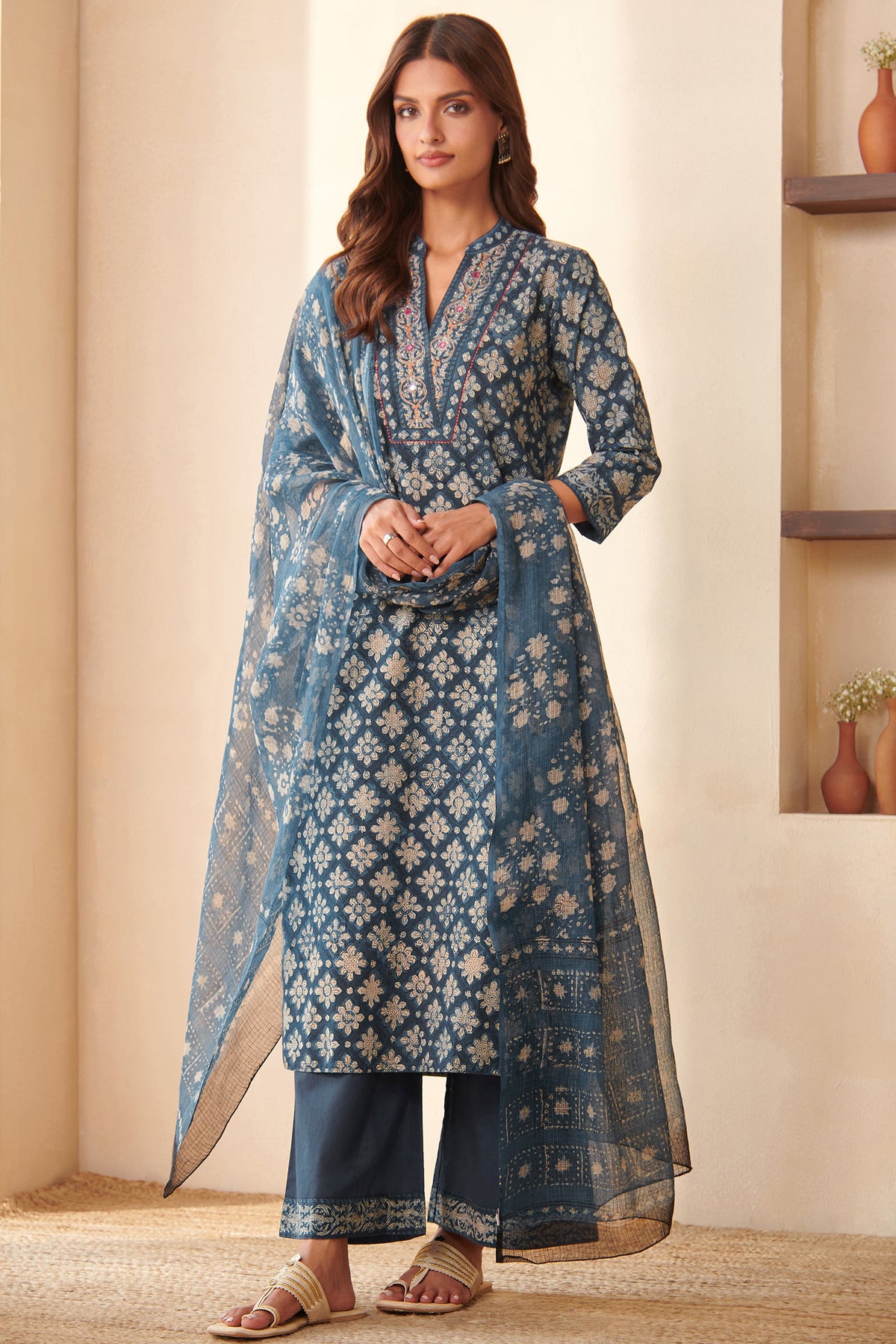 Sehra Afsana Bagru Dabu Kurta