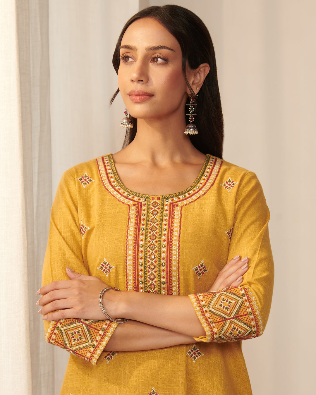 Mehraab Suhana Mustard Kurta