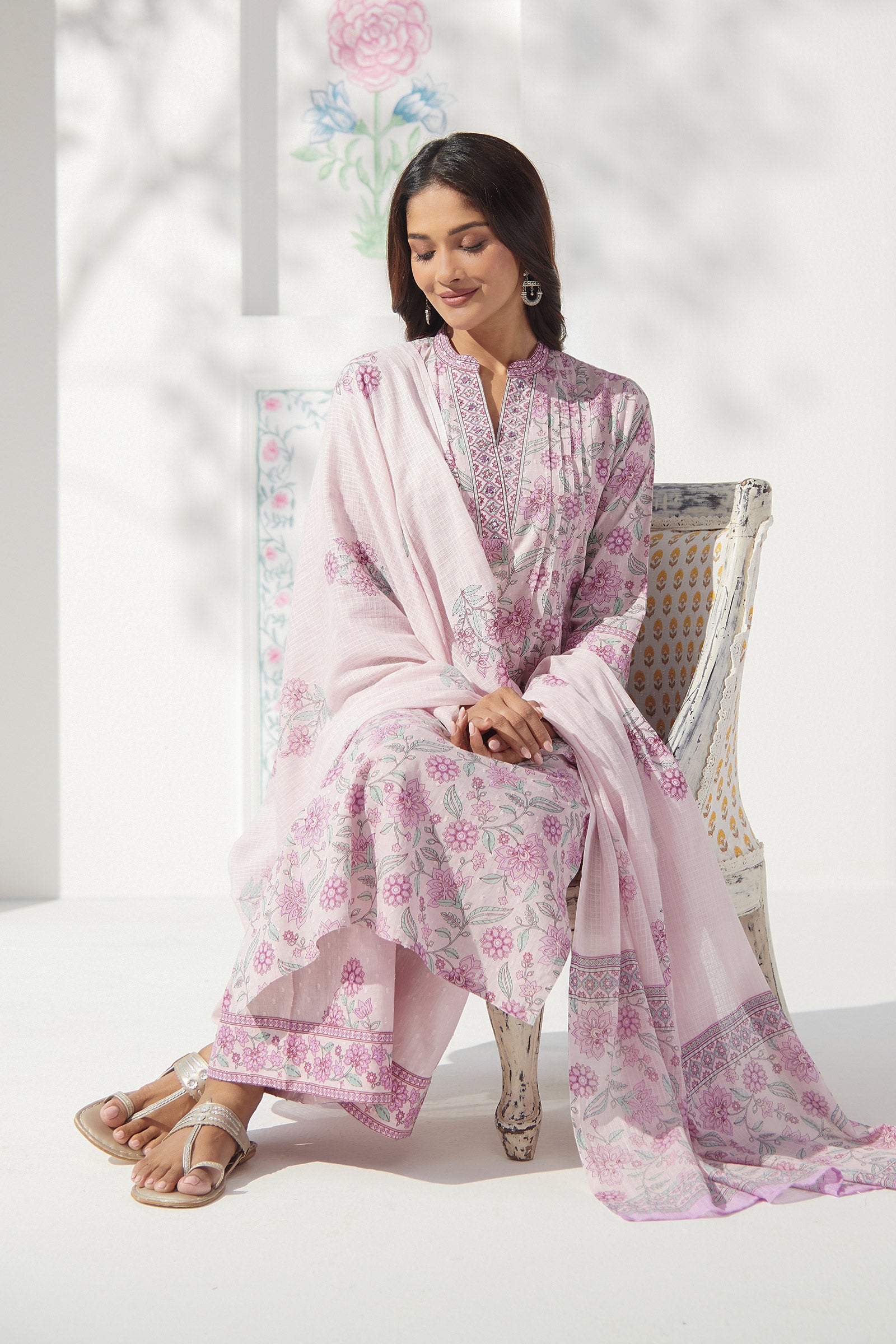 Gulbahar Mahi Sanganeri Kurta