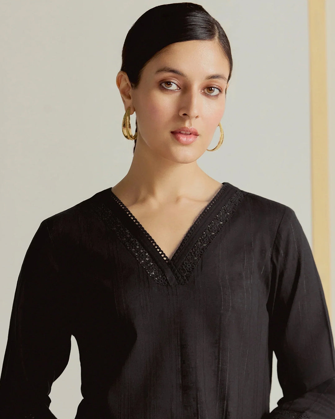 Roza Sehr Black Kurta