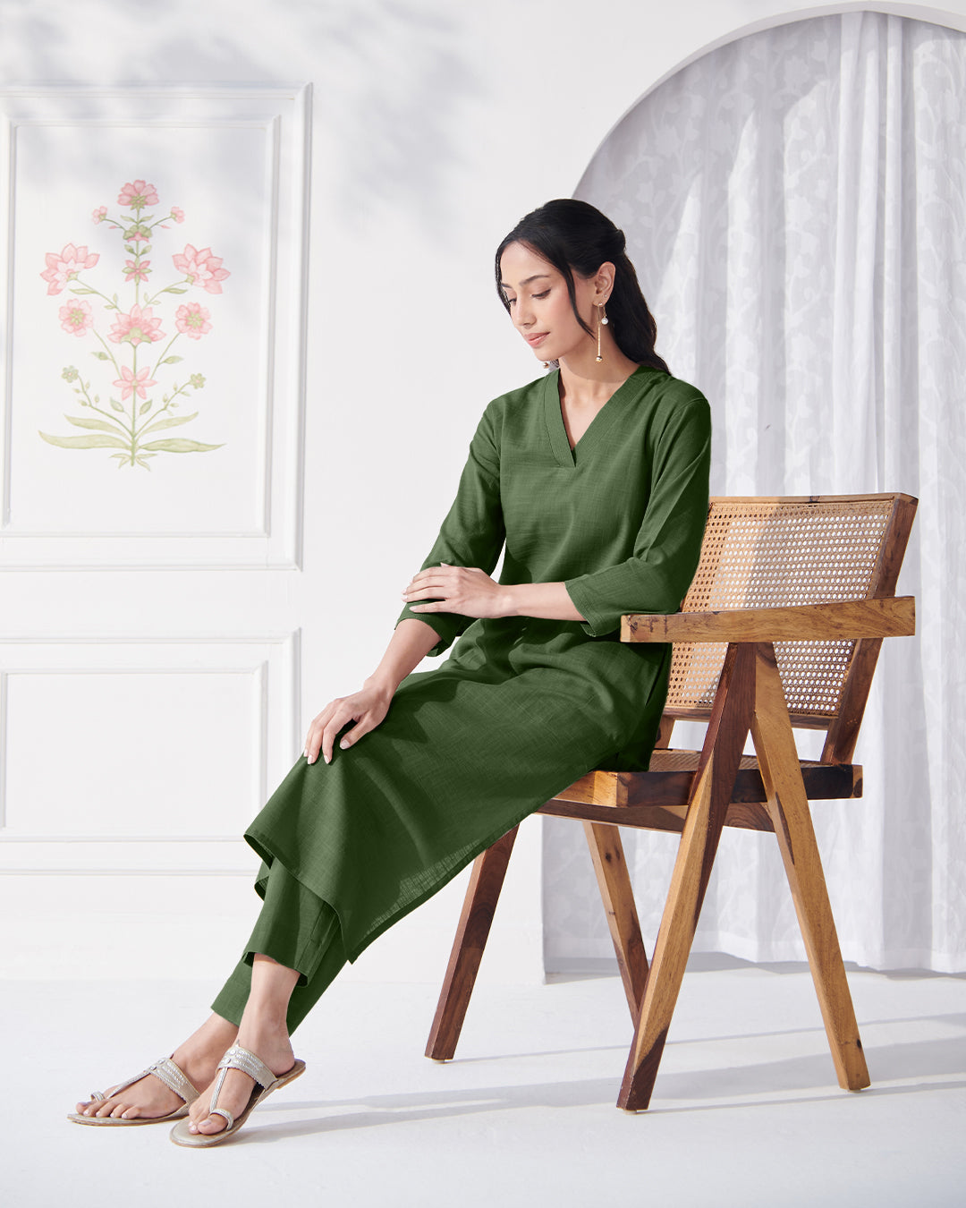 Roza Tara Forest Green Kurta