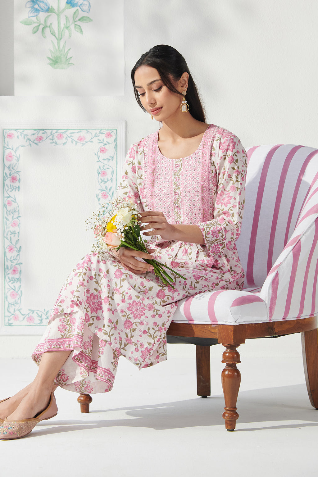 Gulbahar Amreen Sanganeri Kurta