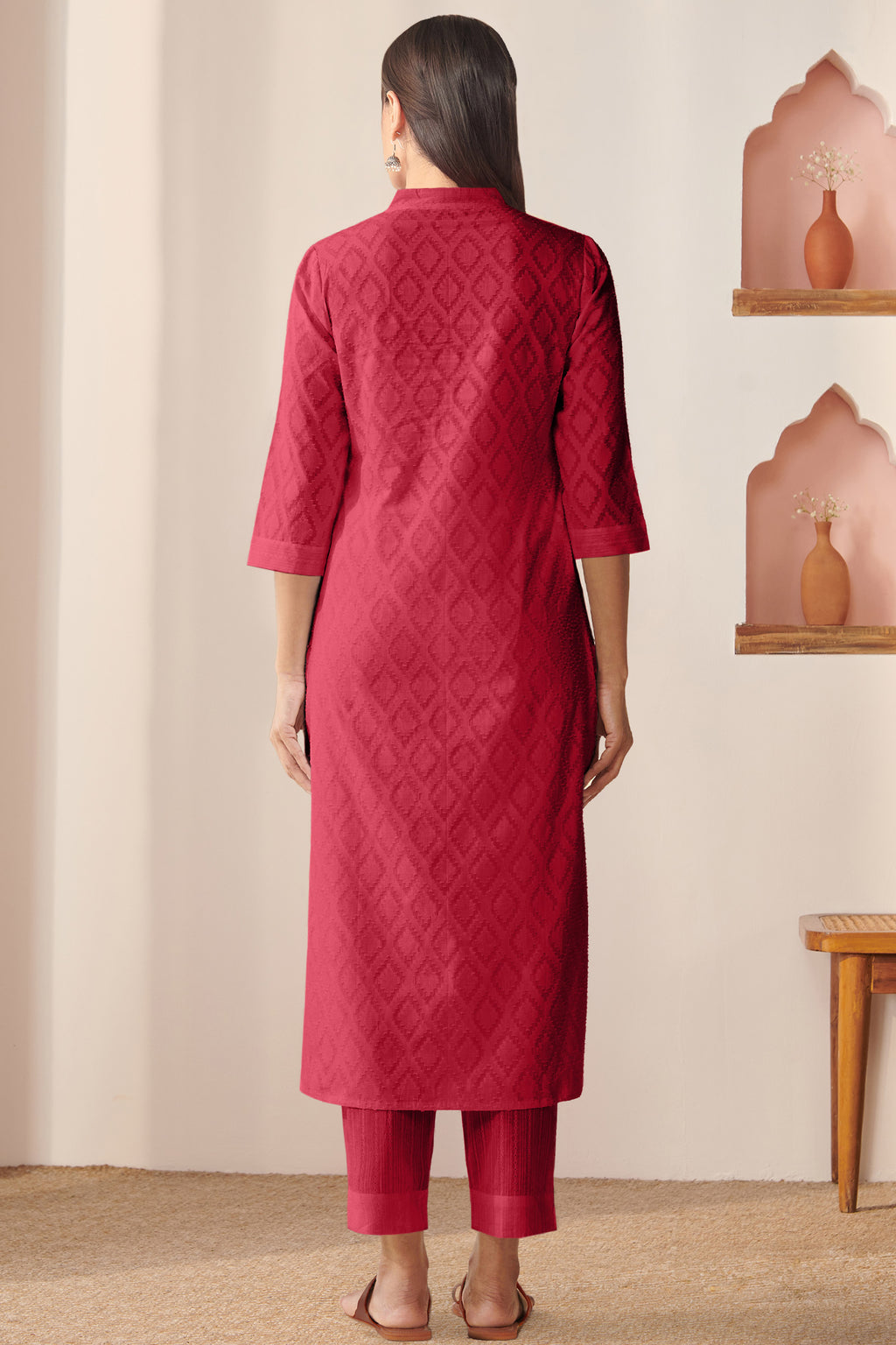 Roza Rosana Berry Pink Kurta