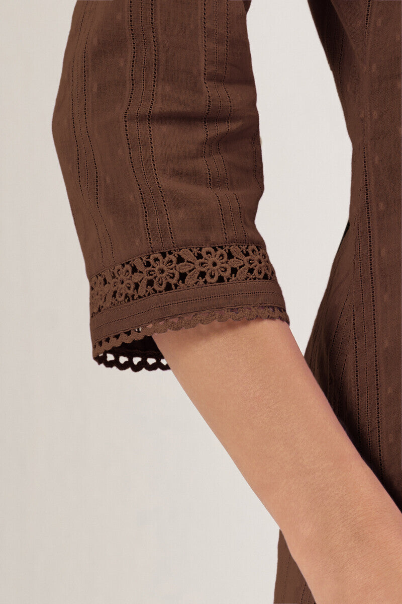 Roza Seher Brown Kurta