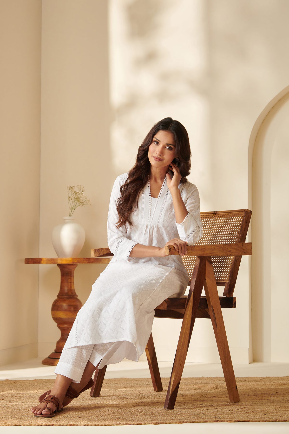 Roza Reema White Kurta