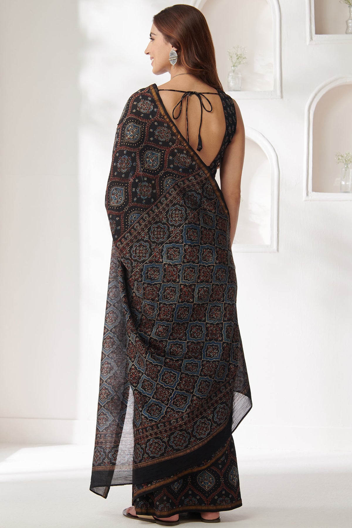 Sehra Afreena Ajrak Saree