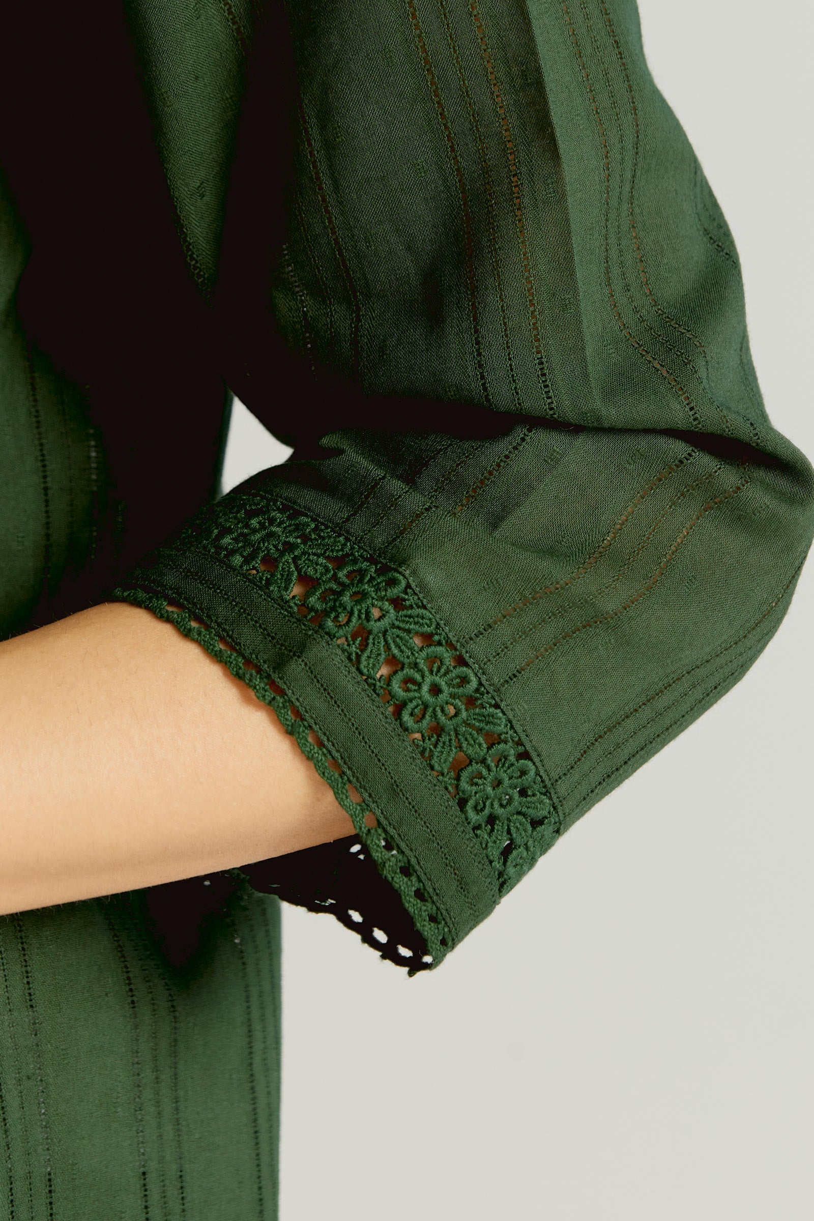 Roza Sehr Olive Green Kurta