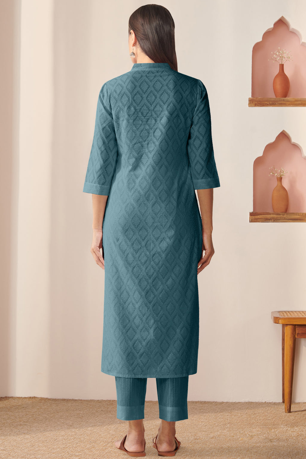 Roza Azarin Vintage Blue Kurta