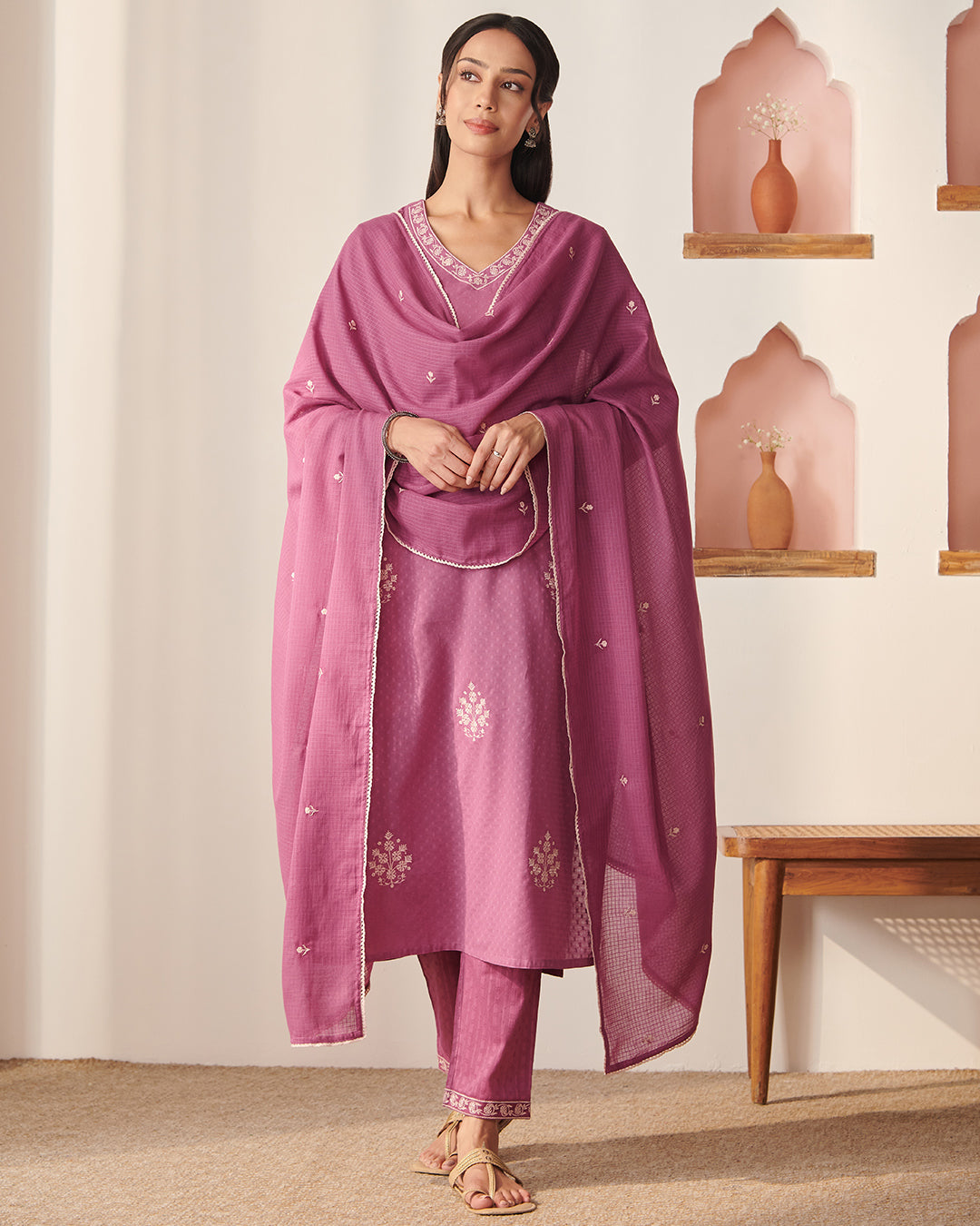 Mehraab Nisa Purple Kurta