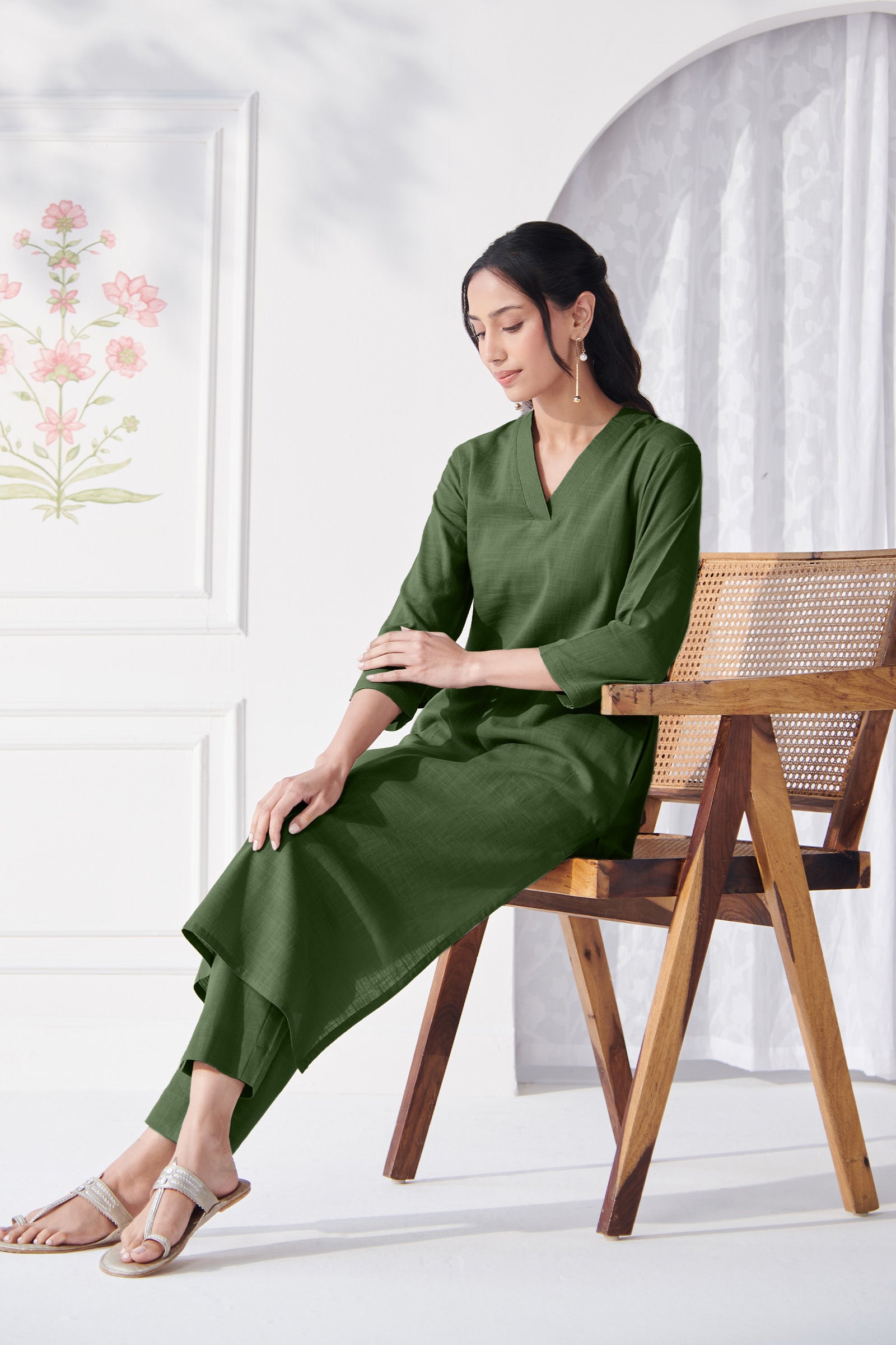 Roza Tara Forest Green Kurta
