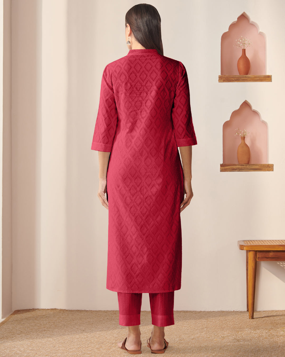 Roza Rosana Berry Pink Kurta