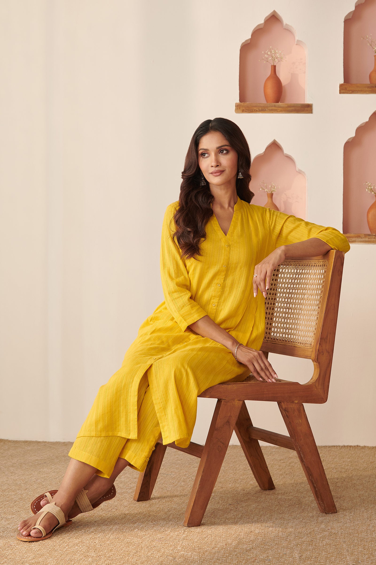 Roza Rahima Bamboo Yellow Kurta