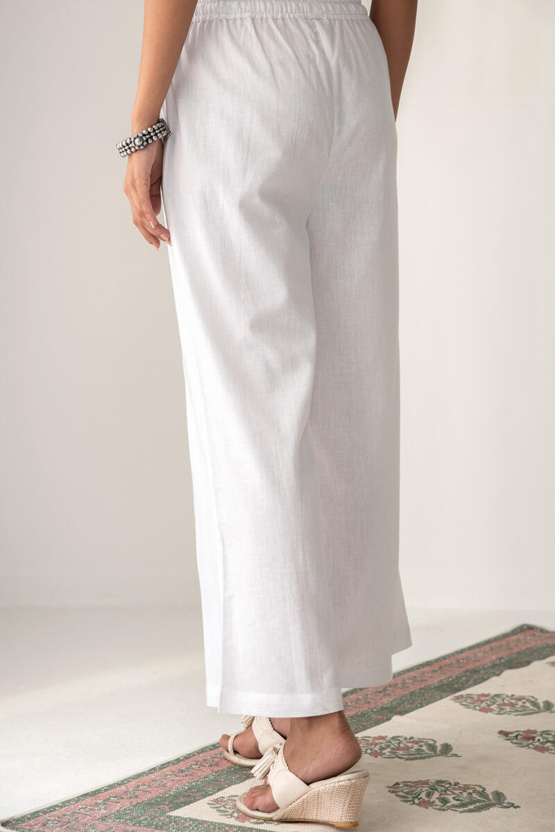 Roza White Flax Cotton Farsi