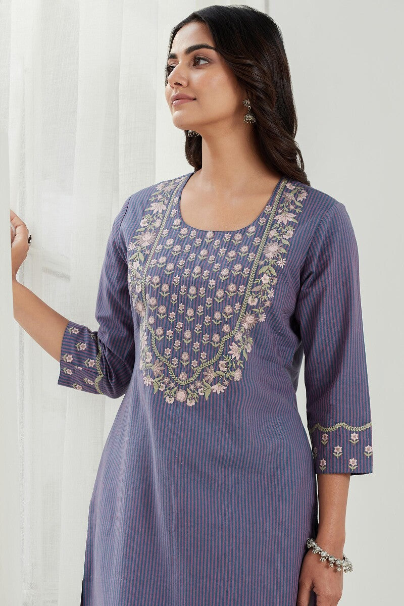 Naadirah Jia Purple Handloom Kurta
