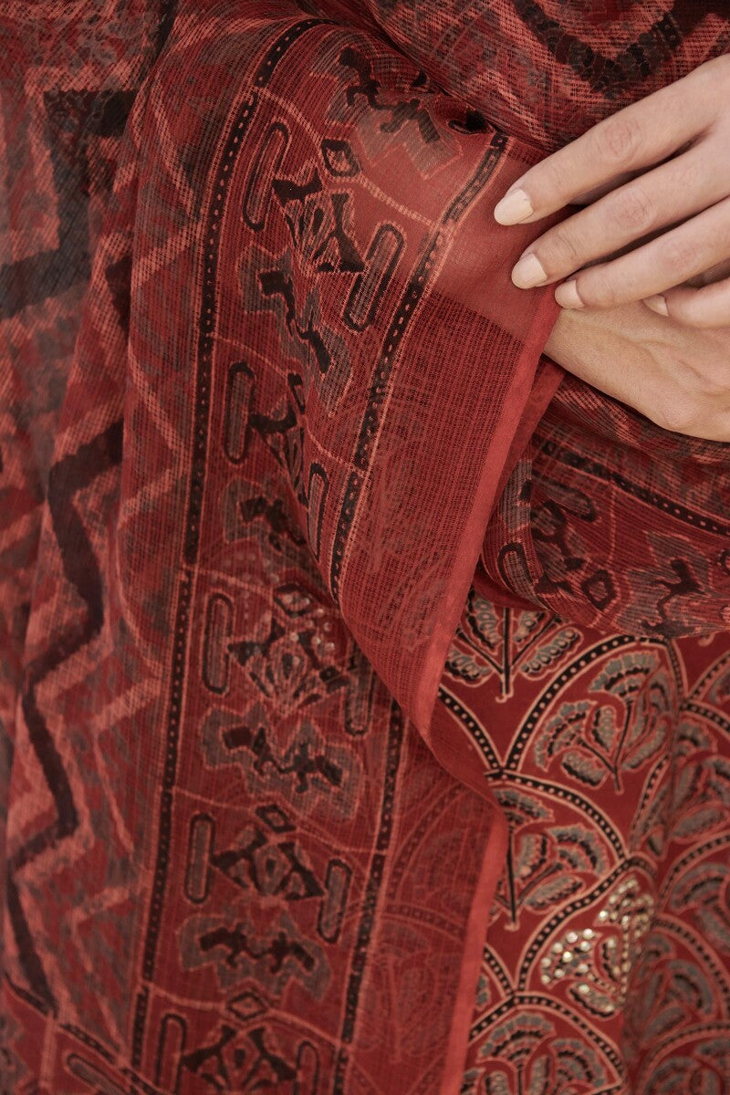 Sehra Samira Ajrak Dupatta