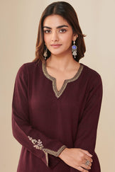 Naadirah Samrina Faux Wool Handloom Kurta