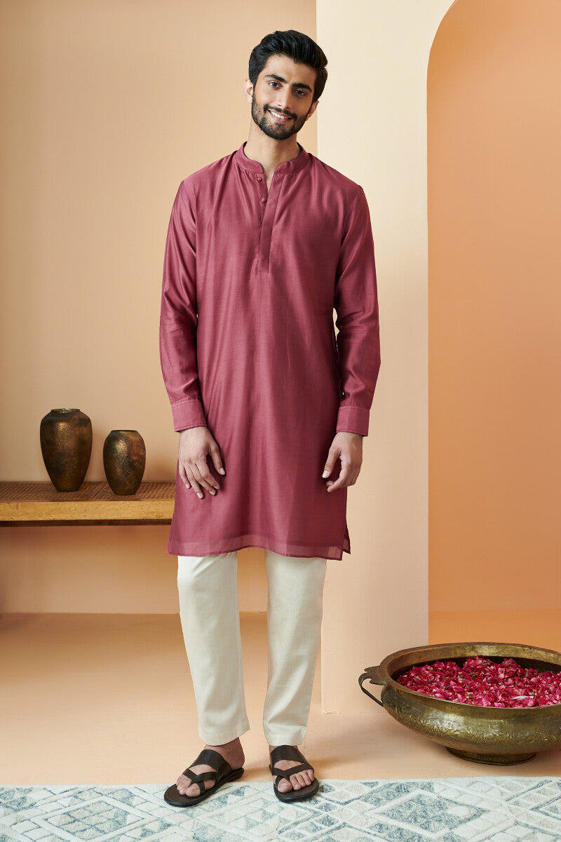 Shirin Arsh Maroon Chanderi Kurta