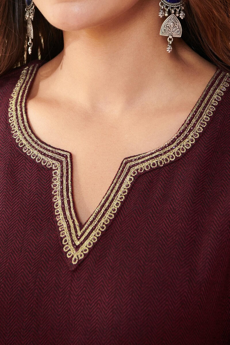 Naadirah Samrina Faux Wool Handloom Kurta