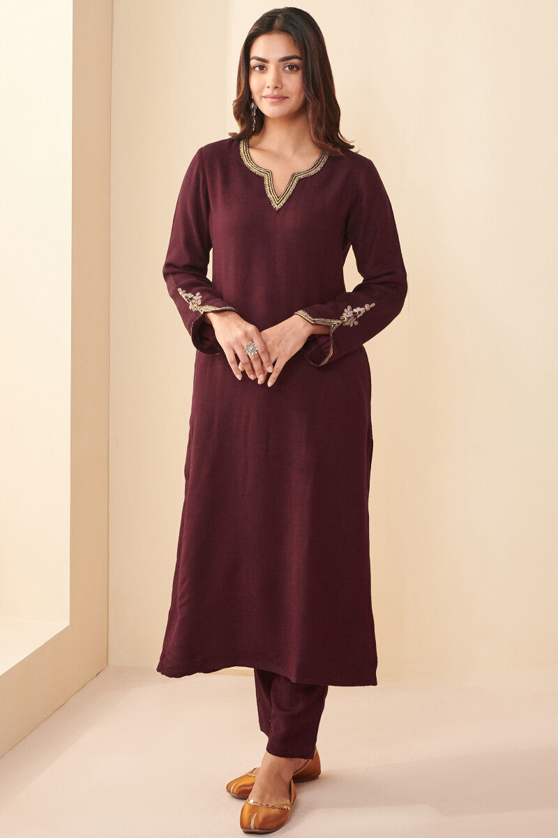 Naadirah Samrina Faux Wool Handloom Kurta