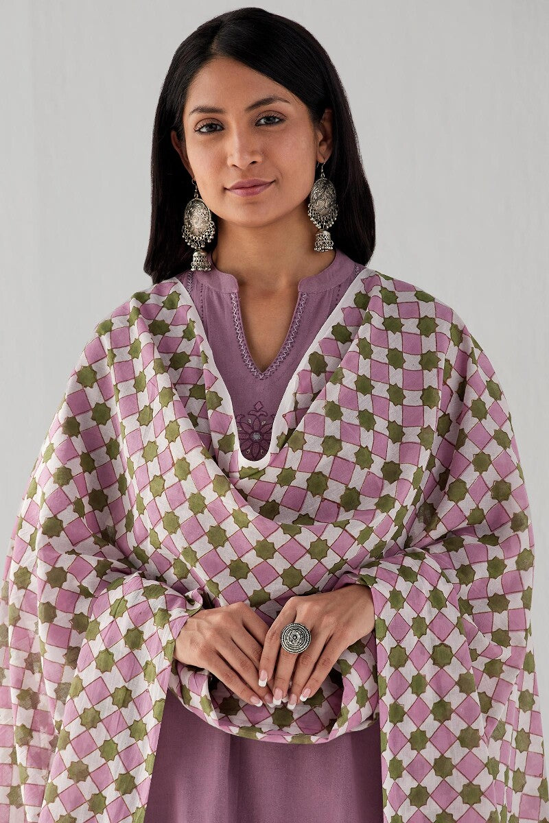 Kashida Nusrat Sanganeri Dupatta