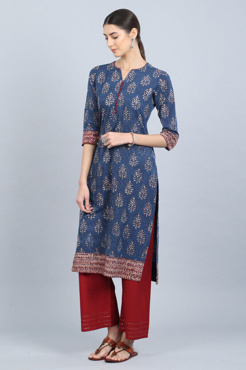 Mehrab Indigo Kantha Kurta