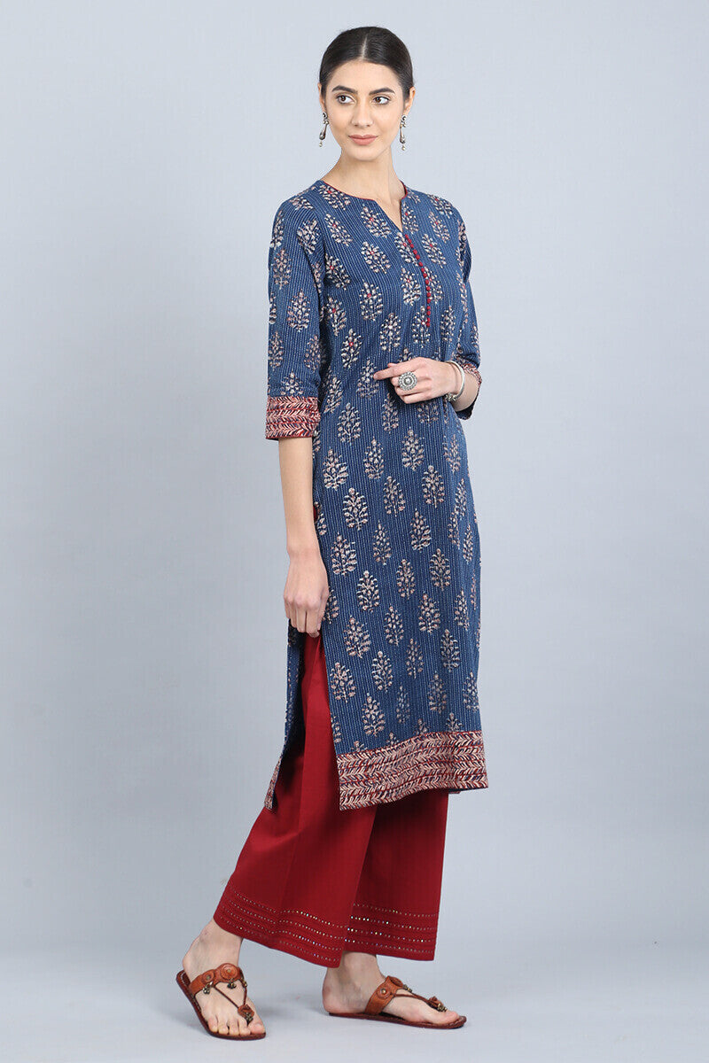 Mehrab Indigo Kantha Kurta