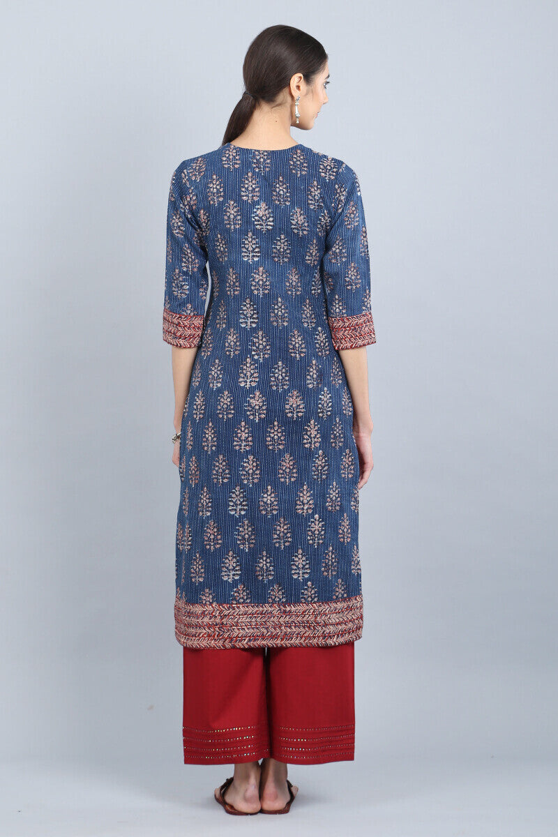 Mehrab Indigo Kantha Kurta