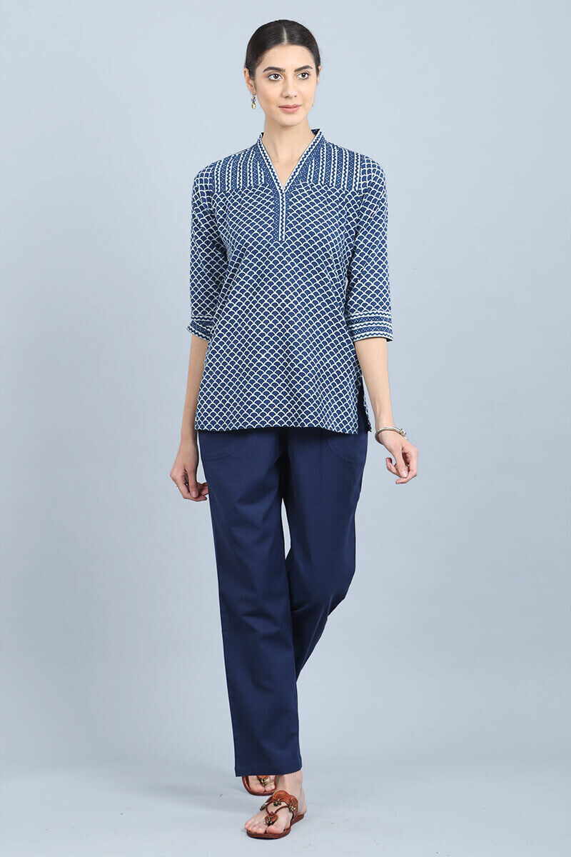Sahana Indigo Top
