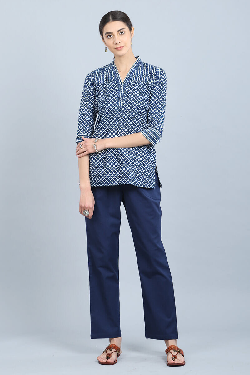 Sahana Indigo Top