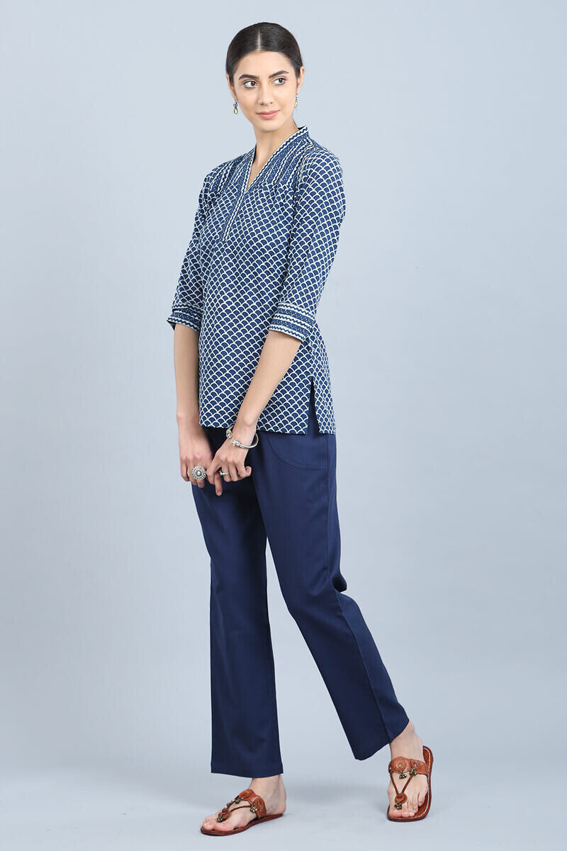 Sahana Indigo Top