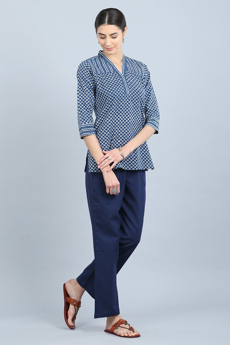 Sahana Indigo Top