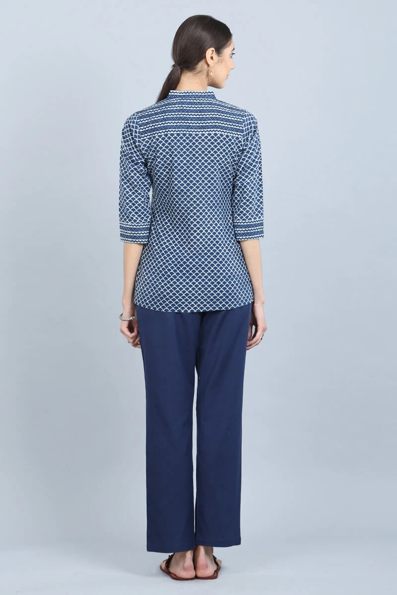 Sahana Indigo Top