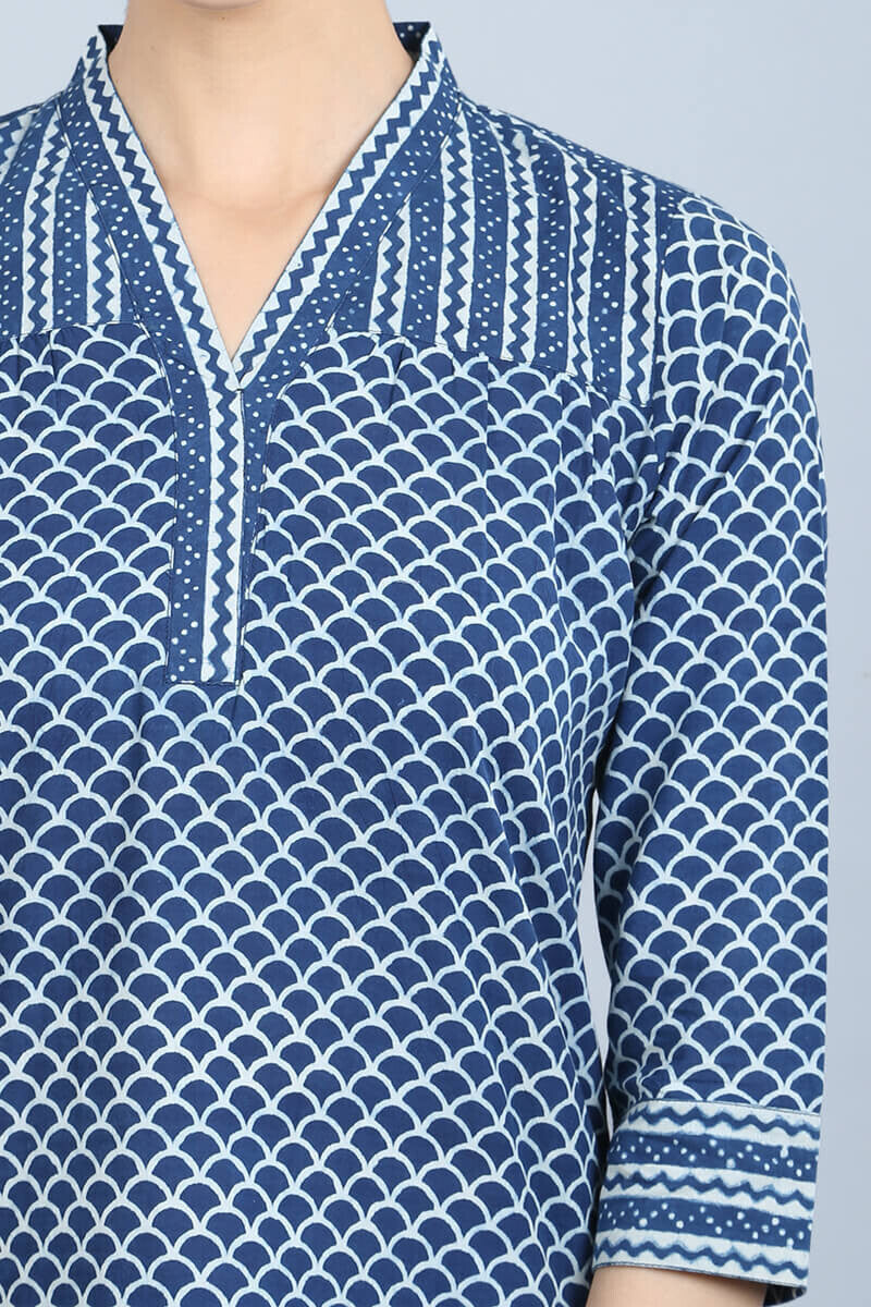 Sahana Indigo Top