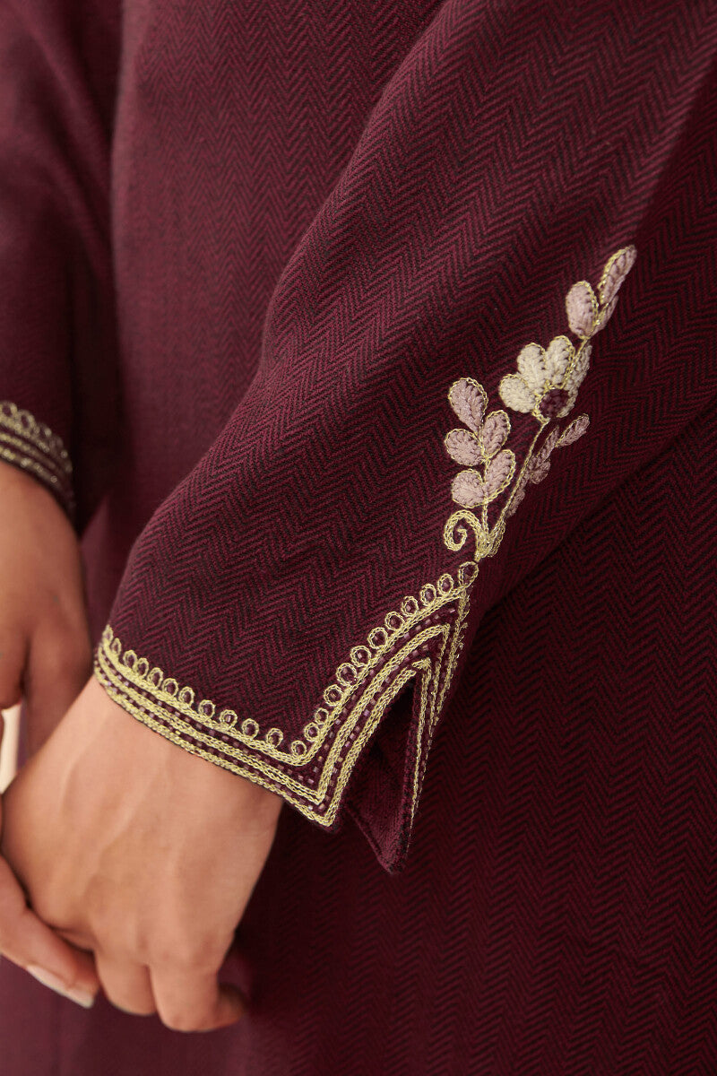 Naadirah Samrina Faux Wool Handloom Kurta