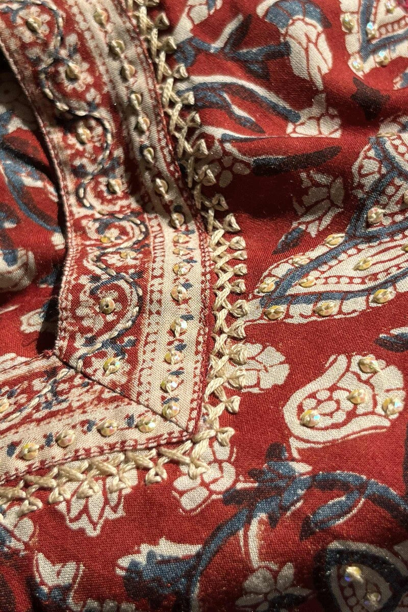 Sehra Darya Bagru Kurta