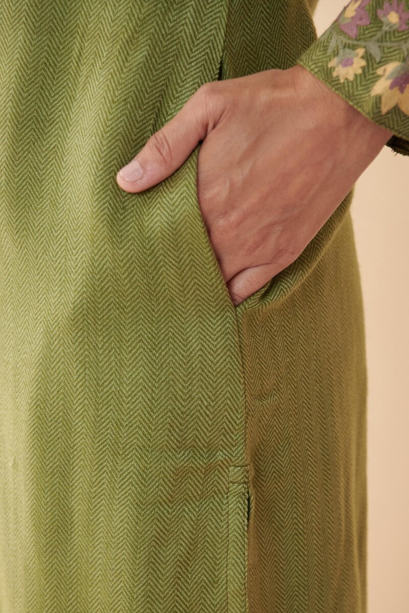 Naadirah Zarina Faux Wool Handloom Kurta