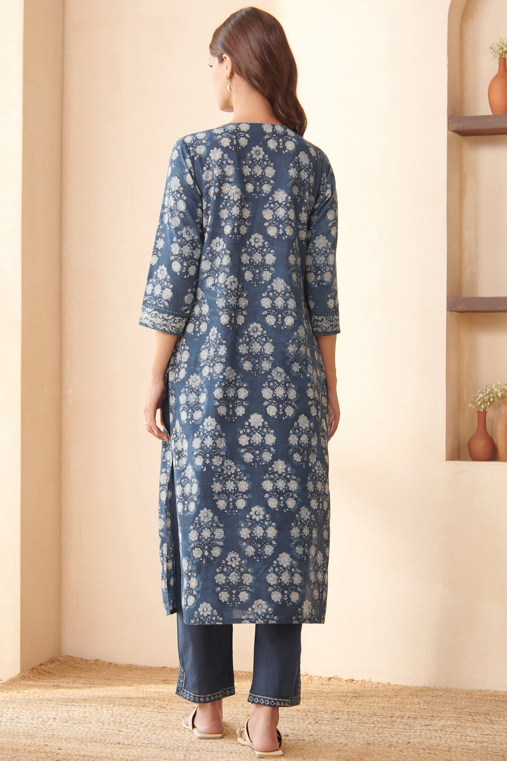 Sehra Zahira Bagru Dabu Kurta