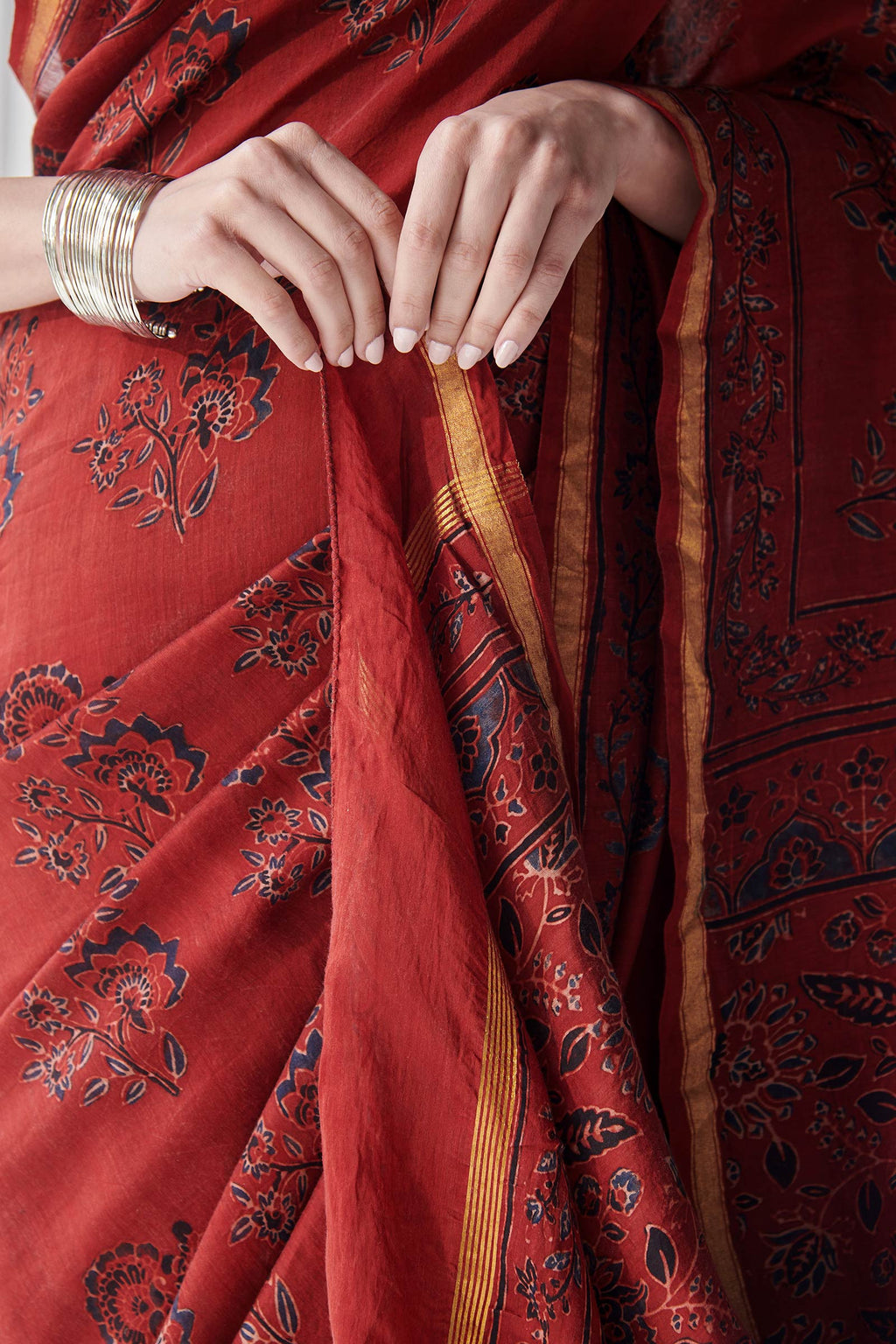 Sehra Zaria Ajrak Saree